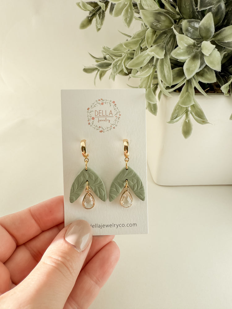 Polymer Clay Sage Arch Teardrops