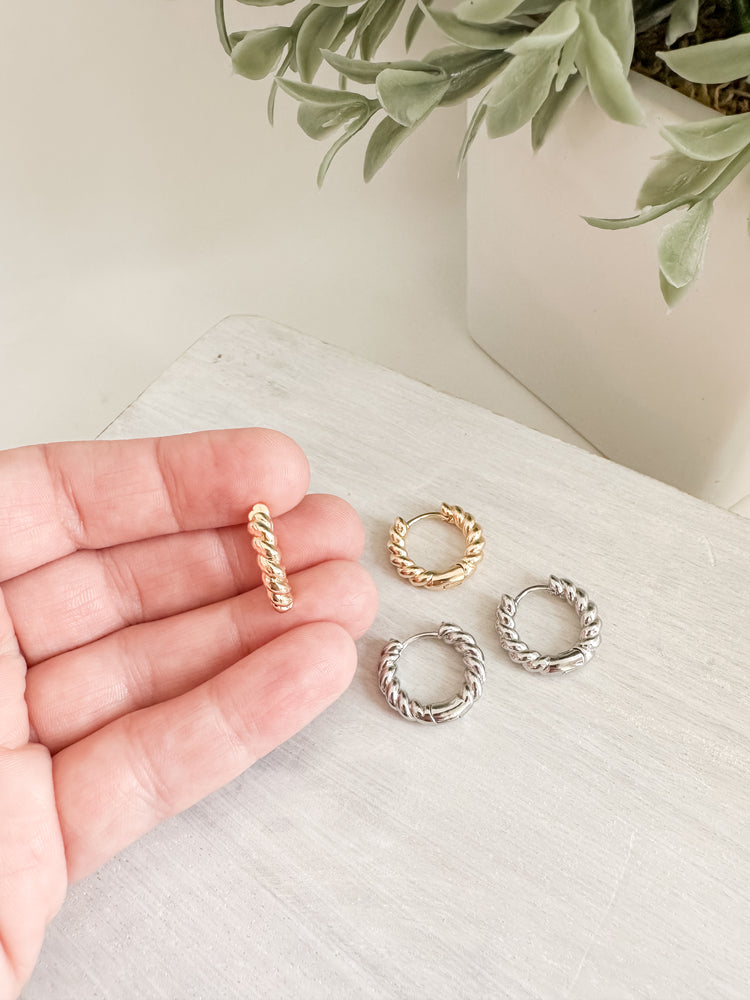 Rope Twist Hoops