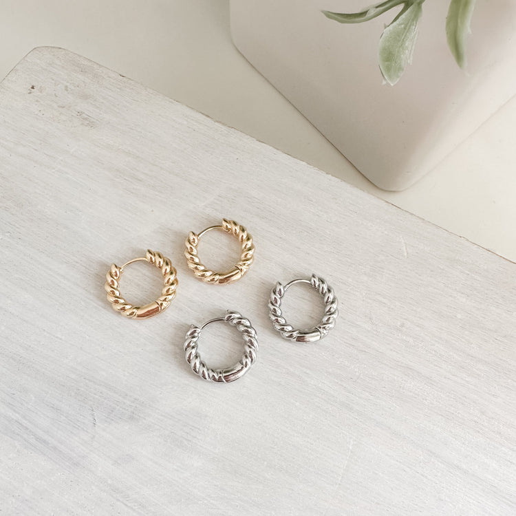 Rope Twist Hoops