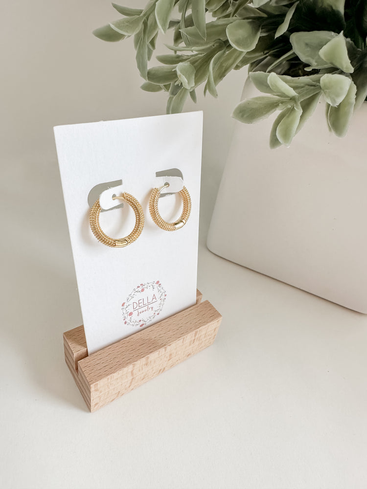 Textured Gold Hoops