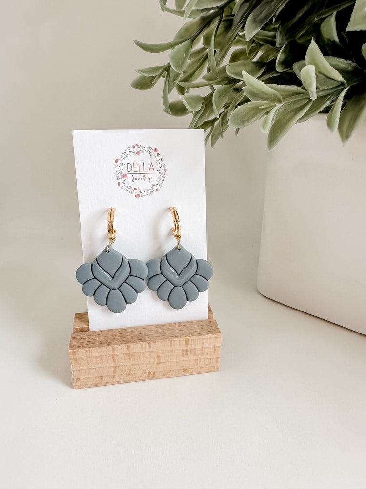 Scalloped Polymer Clay Dangles