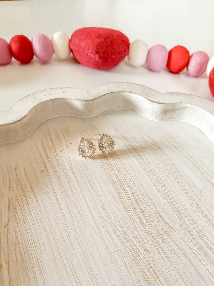 CZ Teardrop Studs