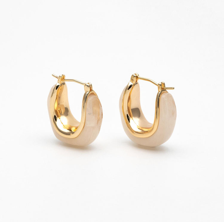 Creamy Resin Hoops