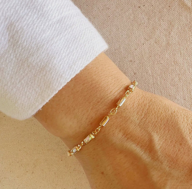 18k Gold Filled Opal Bracelet