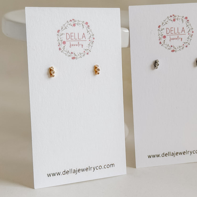 Triple Sparkle Studs