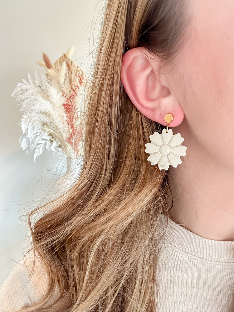 Flower Polymer Clay Dangles