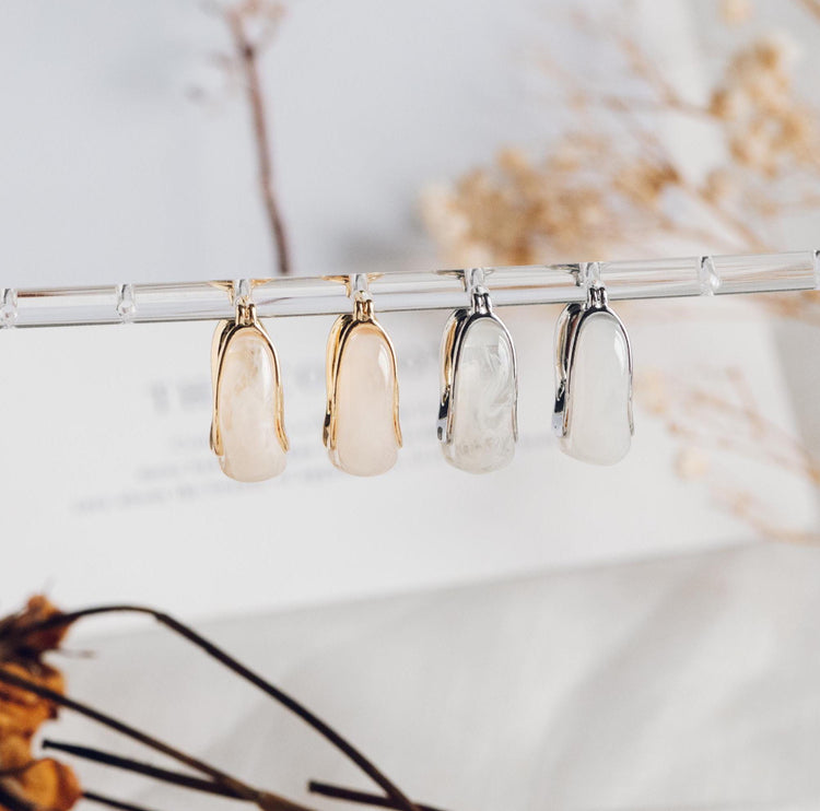 Creamy Resin Hoops