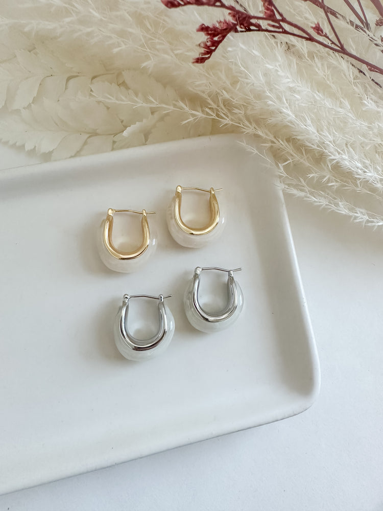 Creamy Resin Hoops