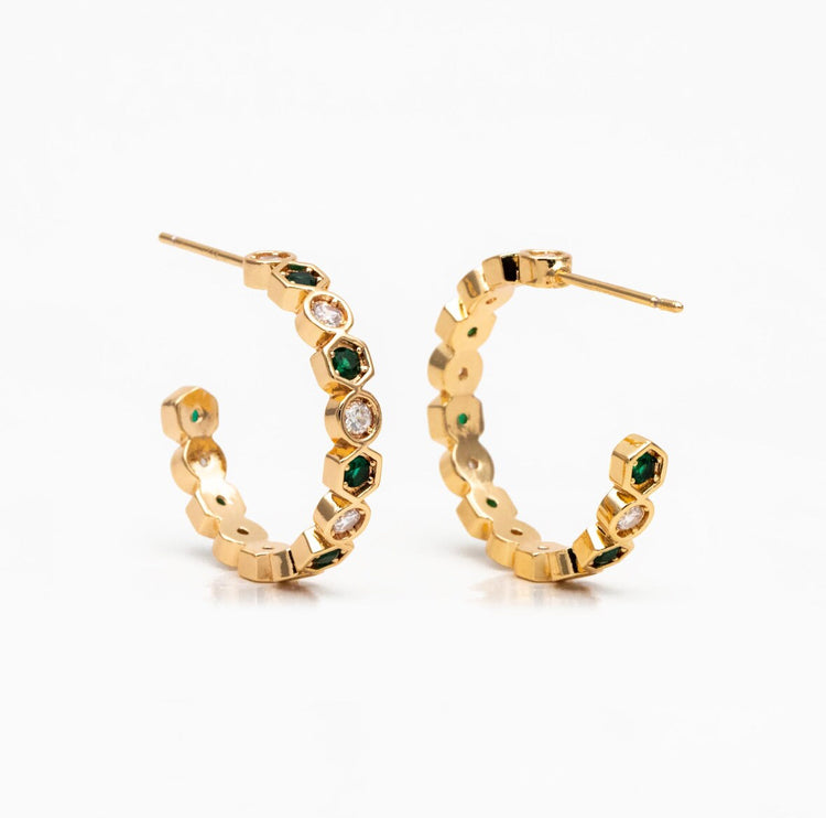 CZ Geometric Hoops