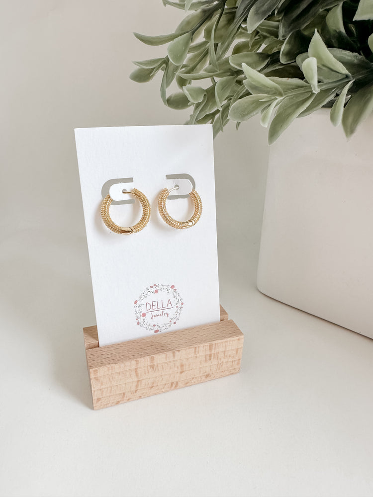 Textured Gold Hoops