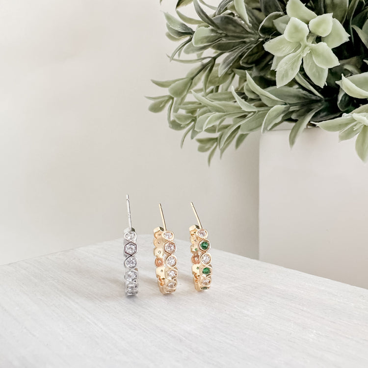CZ Geometric Hoops