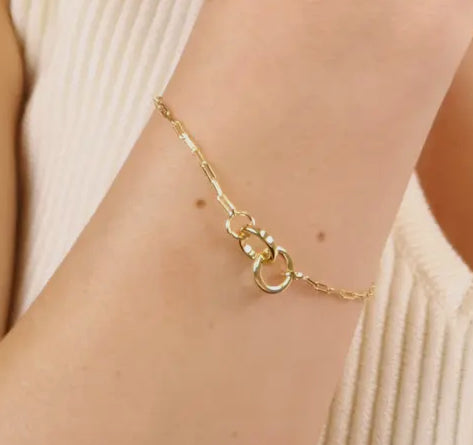 18k Gold Filled Linked Bracelet