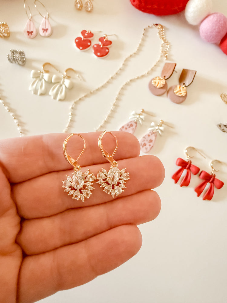 Abstract CZ Dangle Hoop