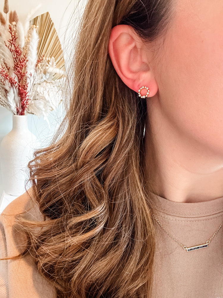 Circle CZ Studs