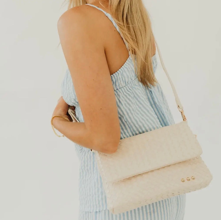 Woven Flap Crossbody