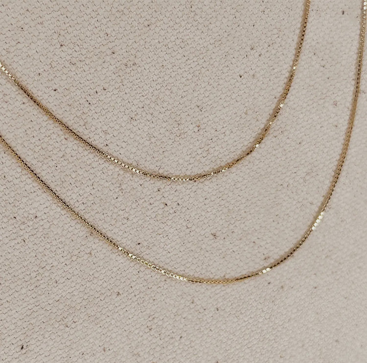 Dainty Box Chain Necklace