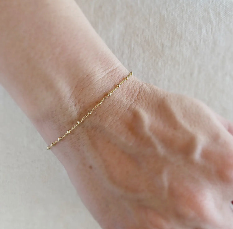 18k Gold Filled Beaded Bracelet