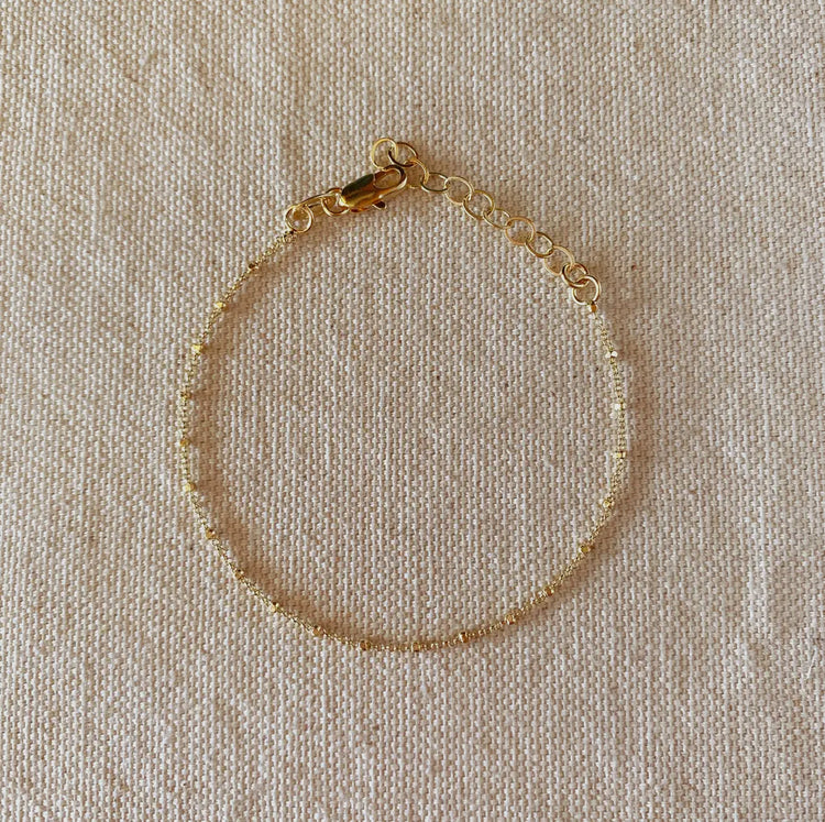 18k Gold Filled Beaded Bracelet