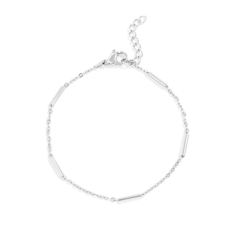 Stainless Steel Bar Chain Bracelet