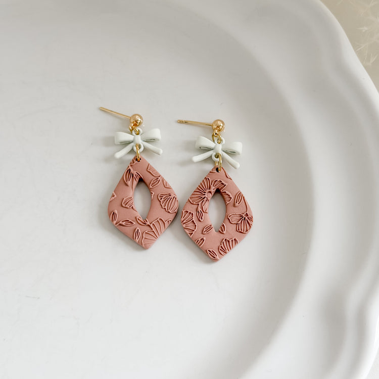 Pressed Floral Bow Drops