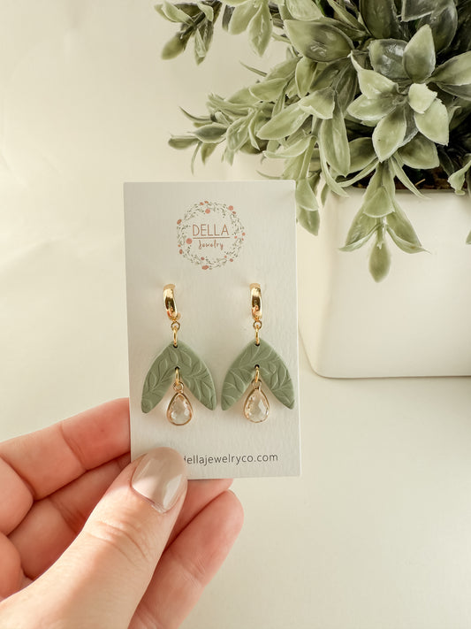 Polymer Clay Sage Arch Teardrops