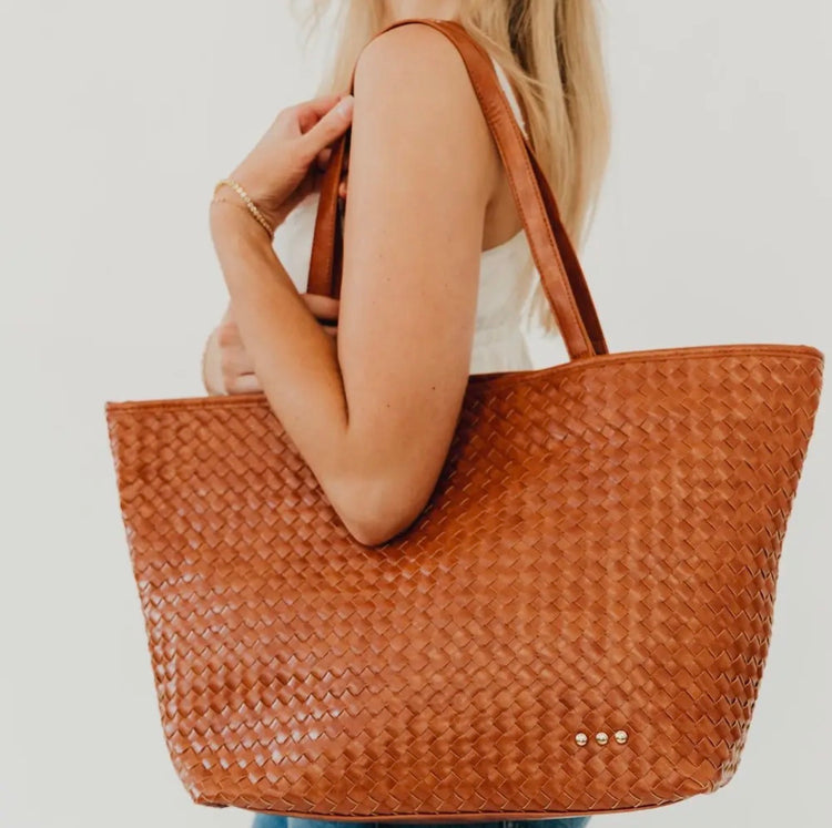 Woven Organizer Tote Bag