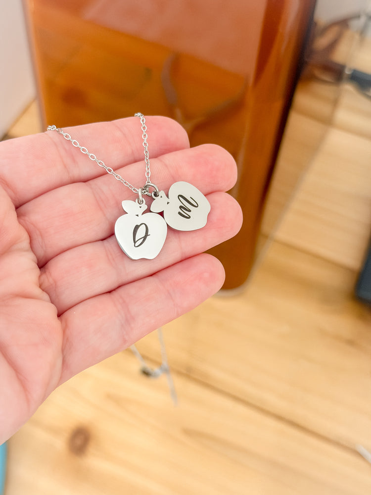 Personalized Apple Necklace