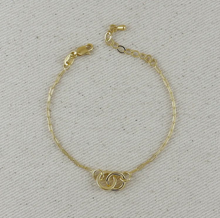 18k Gold Filled Linked Bracelet