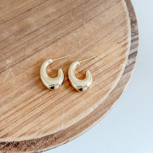 Gold Contour Hoops