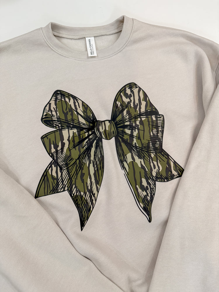 Camouflage Bow Sweatshirt
