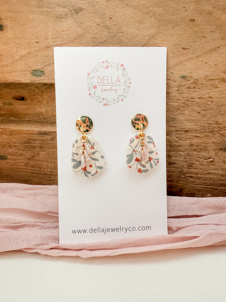 Winter Berry Polymer Clay Earrings