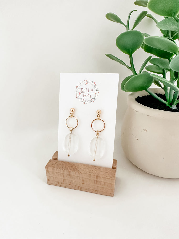 Frosted Glass Earrings