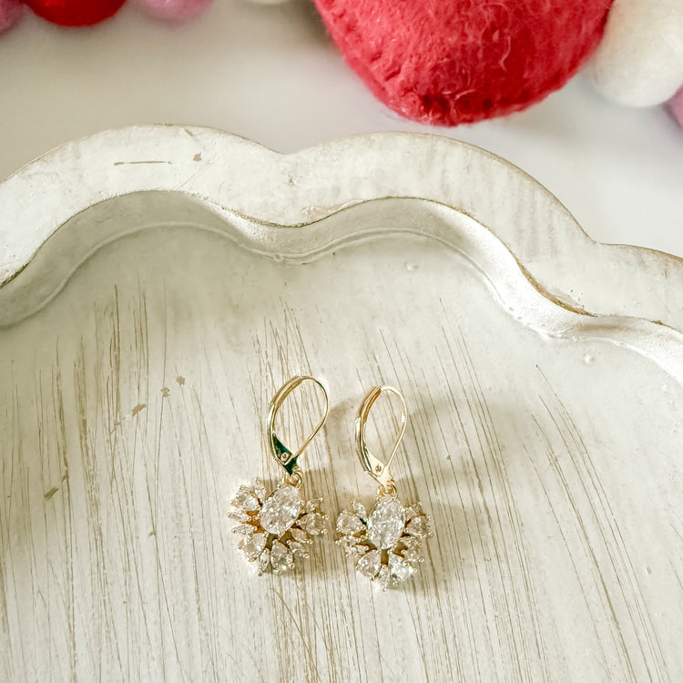 Abstract CZ Dangle Hoop