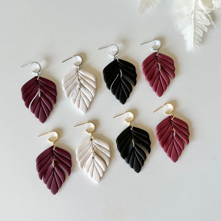 Leafy Polymer Clay Dangles