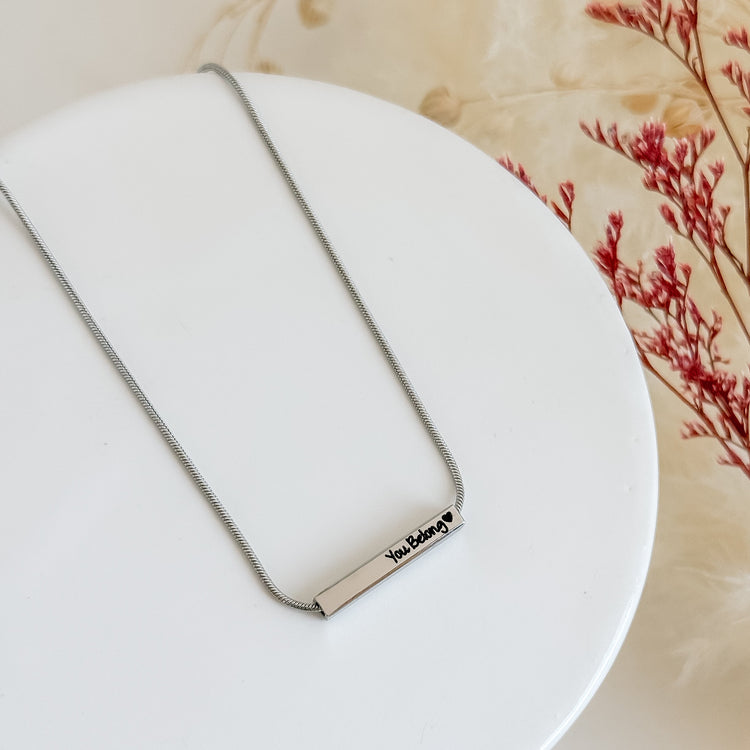 Personalized Sliding Bar Necklace