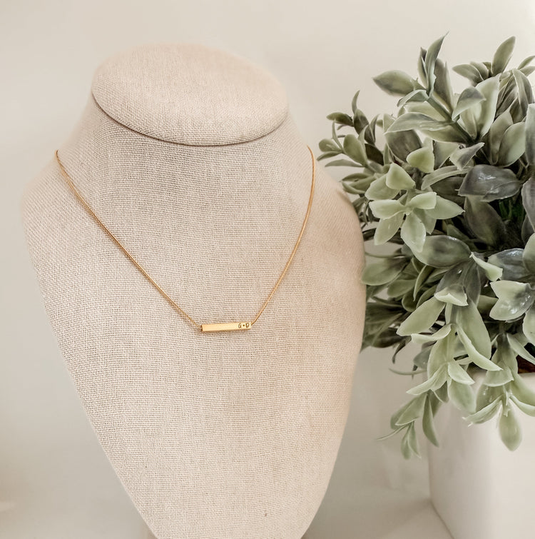 Personalized Sliding Bar Necklace