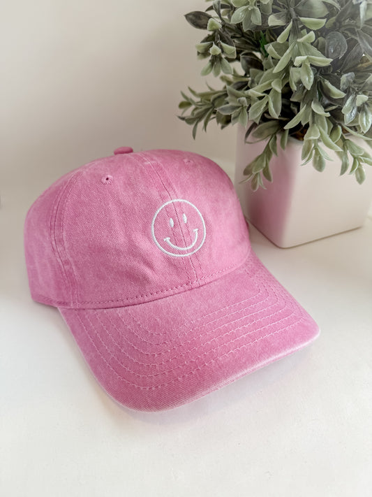 Smiley Embroidered Hat