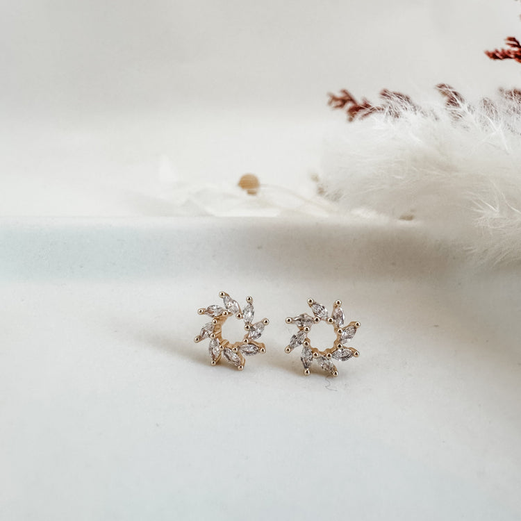 CZ Flower Studs