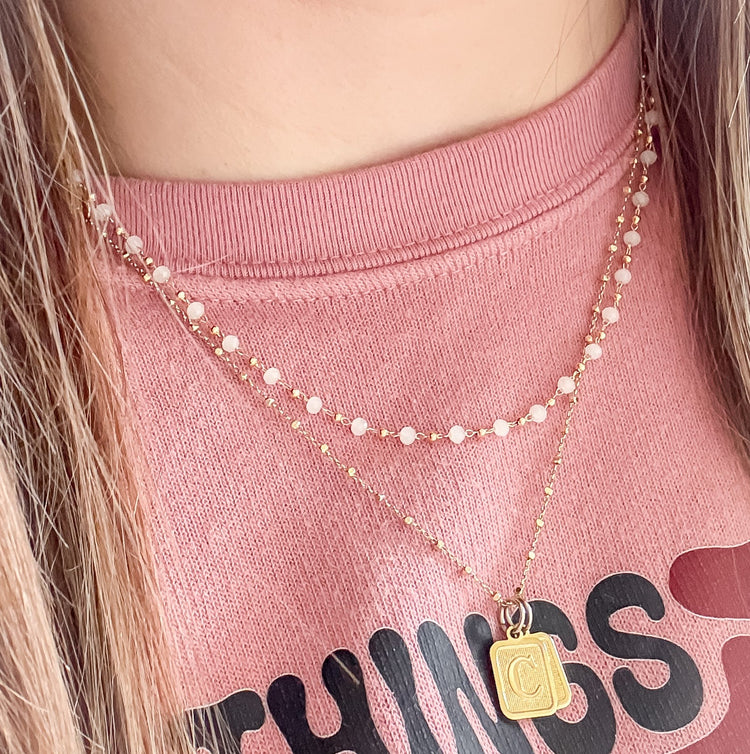 Beaded Gold Necklace Chains