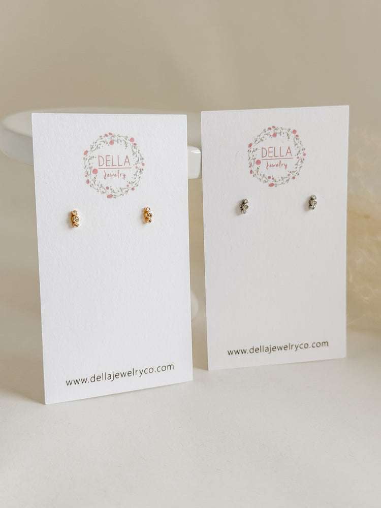 Triple Sparkle Studs