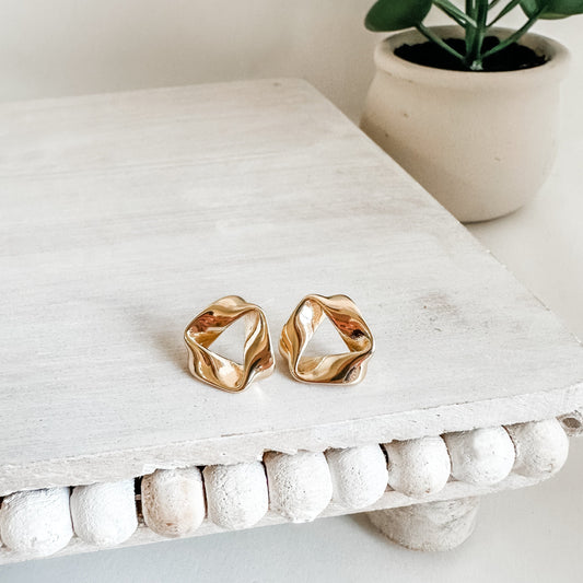 Gold Triangle Studs