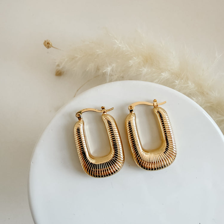 Sunburst Gold Hoops
