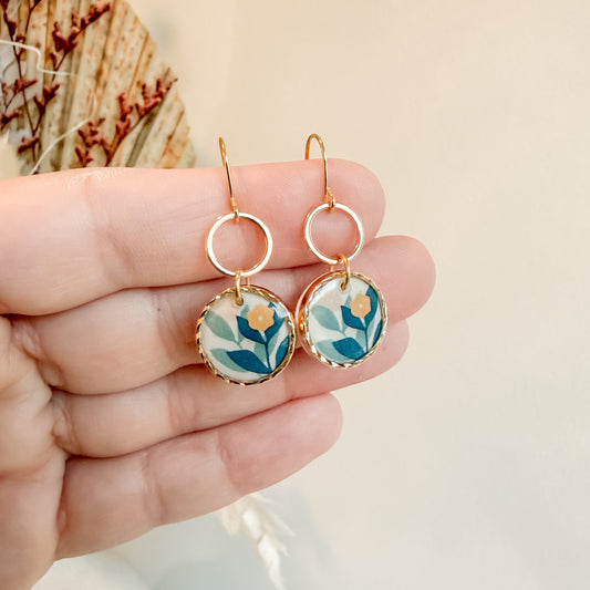 Resin Spring Floral Earrings