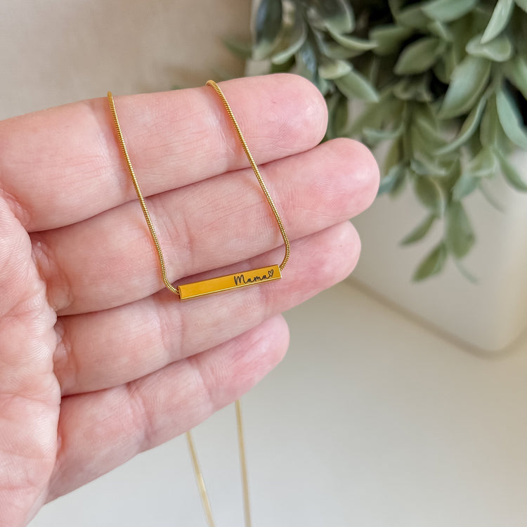 Personalized Sliding Bar Necklace