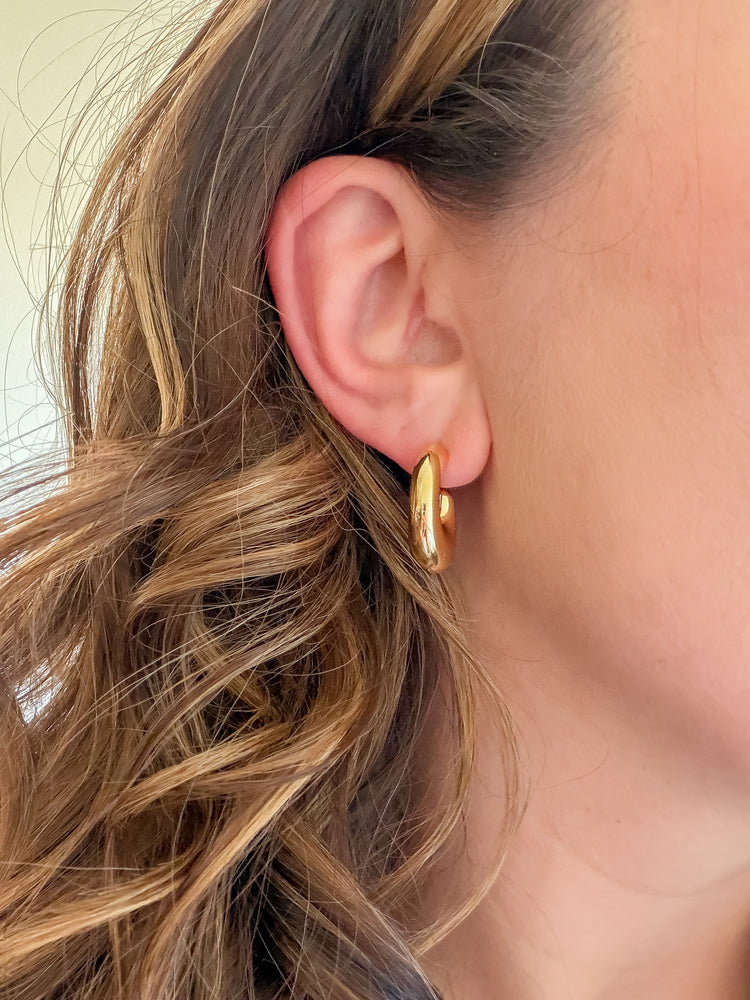 Gold Contour Hoops