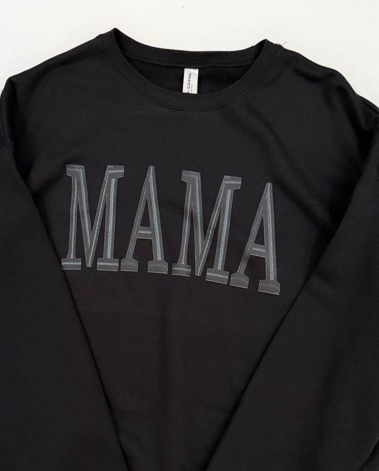 Mama Faux Embroidered Sweatshirt