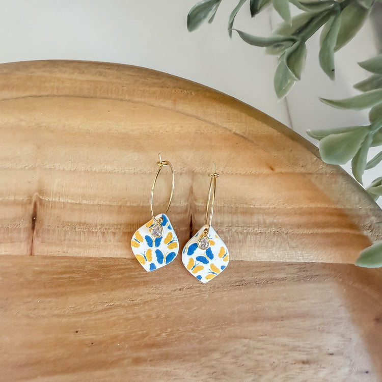 Polymer Clay Butterfly Hoops