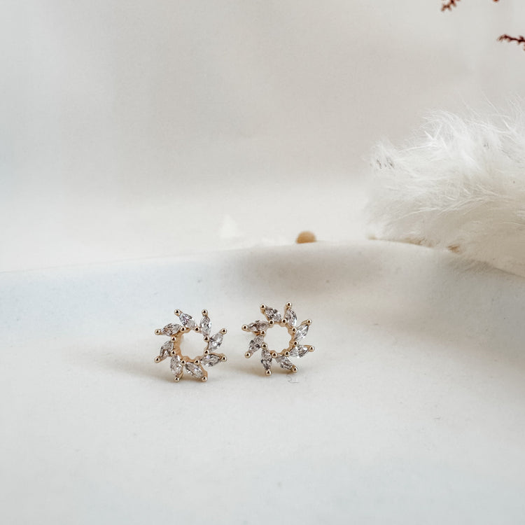 CZ Flower Studs