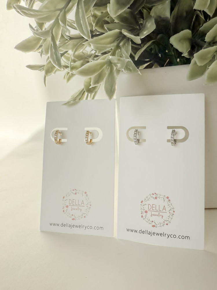 Ultra Dainty CZ Hoops