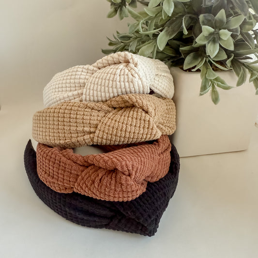 Top Knot Waffle Headbands